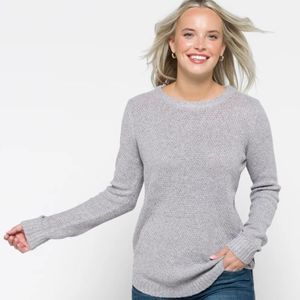 Pink Clover Nickole Gray Textured Sweater Size SP
